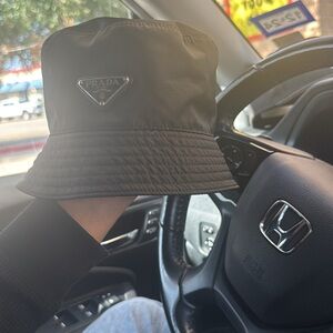 Prada Black Bucket Hat